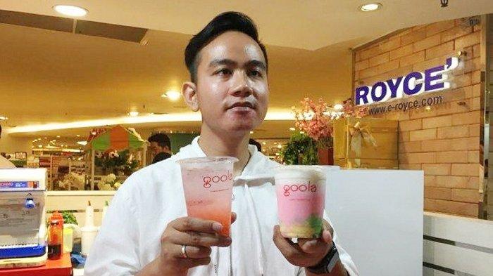 Gibran Rakabuming Raka putra Presiden Jokowi saat meresmikan outletnya Goola di Plaza Indonesia, Ibu Kota Jakarta, Jumat (5/7/2019).