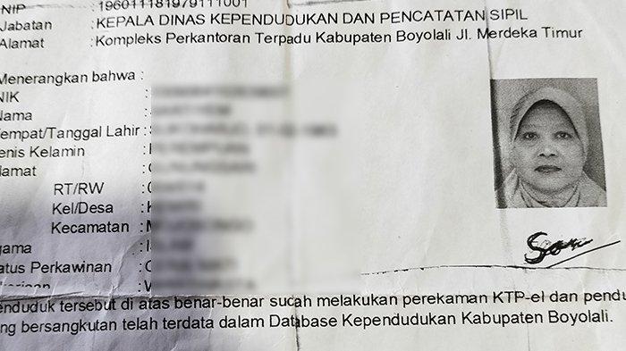 SAKSI BISU. Surat keterangan korban yang ditemukan di dalam Indekos di Dukuh Talang, Desa Sudimoro, Kecamatan Teras. Hingga kini keluarganya belum menjemput jenazah korban.