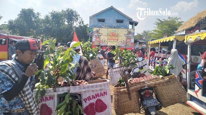 Sebanyak 1.500 warga Desa Pranan, Kecamatan Polokarto, Kabupaten Sukoharjo, mengikuti kirab jambu untuk menutup rangkaian acara Pranan Jambu Festival 2024.