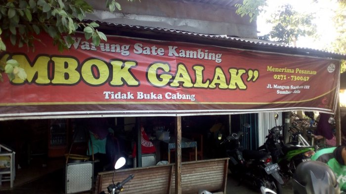 Warung sate kambing Mbok Galak