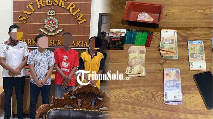 MAIN JUDI. Empat warga Petoran, Kecamatan Jebres, Kota Solo diamankan petugas kepolisian usai nekat berjudi remi, Senin (24/3/2025) malam. Empat warga Petoran, Kecamatan Jebres Kota Solo berinisial SA (62), SO (59), JS (54), dan AP (28) harus berurusan dengan pihak kepolisian usai nekat bermain judi remi jenis cap sha. (TribunSolo/Istimewa)