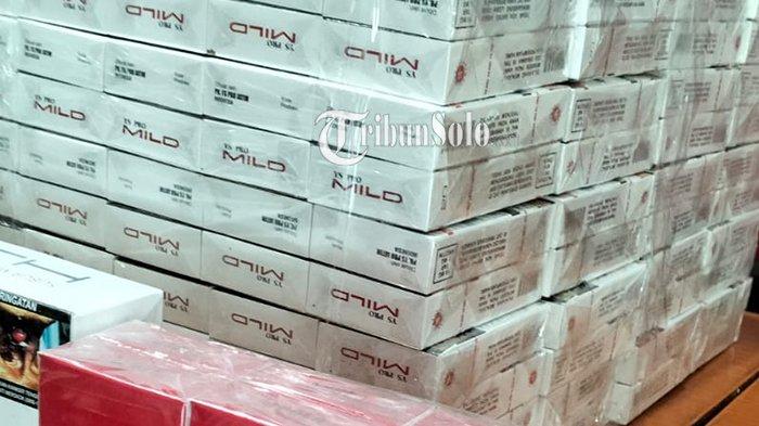 Penampakan rokok ilegal yang berhasil disita Bea Cukai Surakarta, Kamis (23/1/2025).