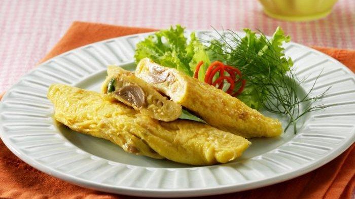 Omelet jamur tuna