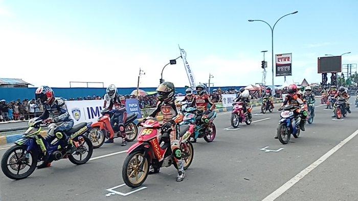 Ikatan Motor Indonesia atau IMI Papua Barat Daya adakan event Balap Motor Open Championship Kapolda Cup 2023 di Kota Sorong, Provinsi Papua Barat Daya, Jumat (29/9/2023).