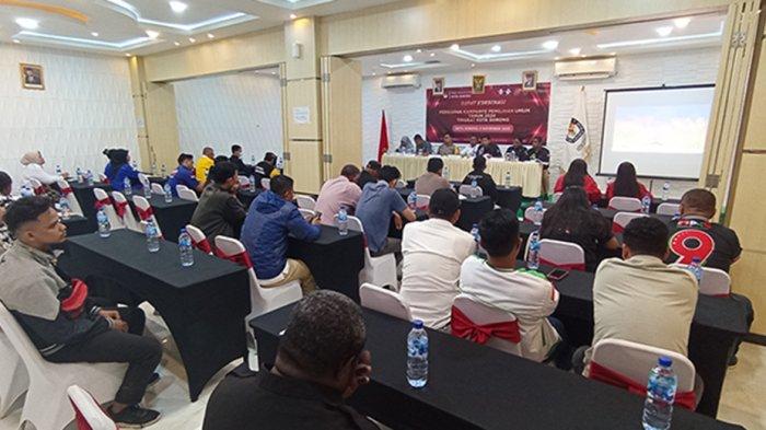 KPU Kota Sorong menggelar rakor persiapan kampanye pemilihan umum tahun 2024, Hotel Darefan, Kota Sorong Rabu (8/11/2023).