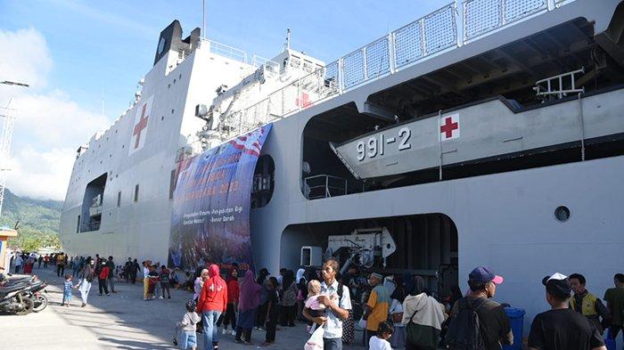 Suasana Hari Nusantara 2023 saat Bakti Kesehatan Pengobatan Gratis dan Donor Darah, Senin (11/12/2023).