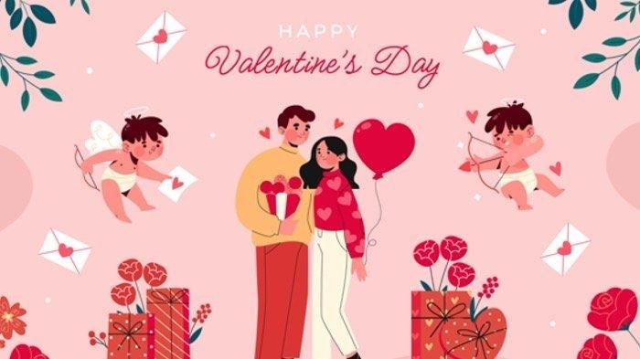 PERAYAAN VALENTINE - Ilustrasi sepasangan kekasih rayakan valentine diambil dari Freepik pada Sabtu 1 Februari 2025. Ilustrasi perayaan Valentine di bulan Februari 2025. 