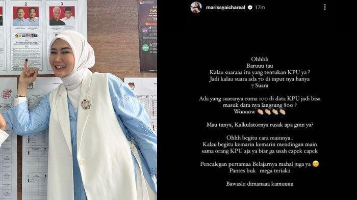 Marissya Icha ngomel ke KPU, sebut ada kecurangan terkait jumlah suara untuknya.