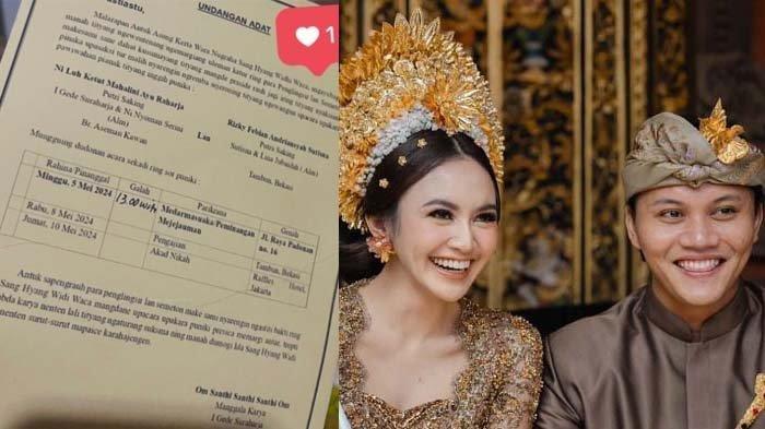 Ramai di media sosial beredar diduga undangan pernikahan Rizky Febian dan Mahalini yang diketahui akad nikahnya akan digelar di Jakarta.