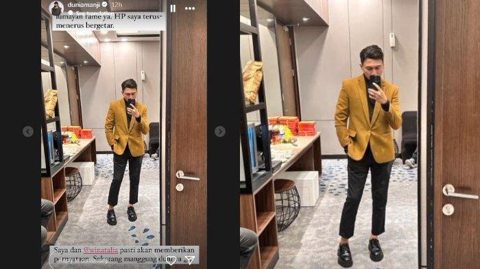 Anji Manji buka suara setelah digugat cerai oleh istrinya, Wina Natalia. (Kolase Instagram @duniamanji)