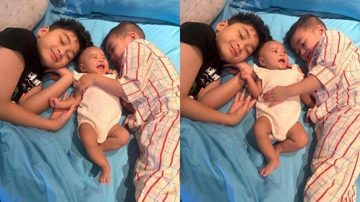 Foto kebersamaan Rafathar, Lily dan Rayyanza.