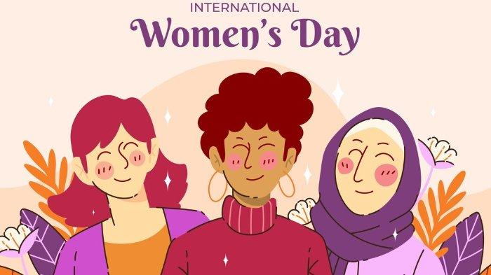 INTERNATIONAL WOMEN'S DAY - Ilustrasi peringatan International Women's Day diunggah dari Freepik pada Sabtu 8 Maret 2025. Twibbon International Women's Day, Hari Perempuan Internasional 2025.