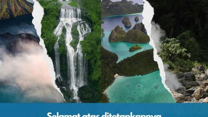Gugusan pulau karst di kepulauan Wayag Kabupaten Raja Ampat Papua Barat Daya.