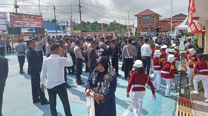 Suasana usai upacara HUT Bhayangkara