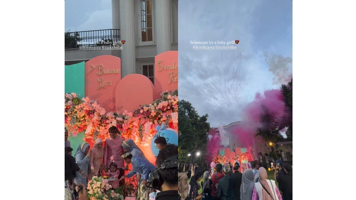 5 momen Lesti Kejora gelar siraman dan gender reveal di outdoor, It's a baby girl!