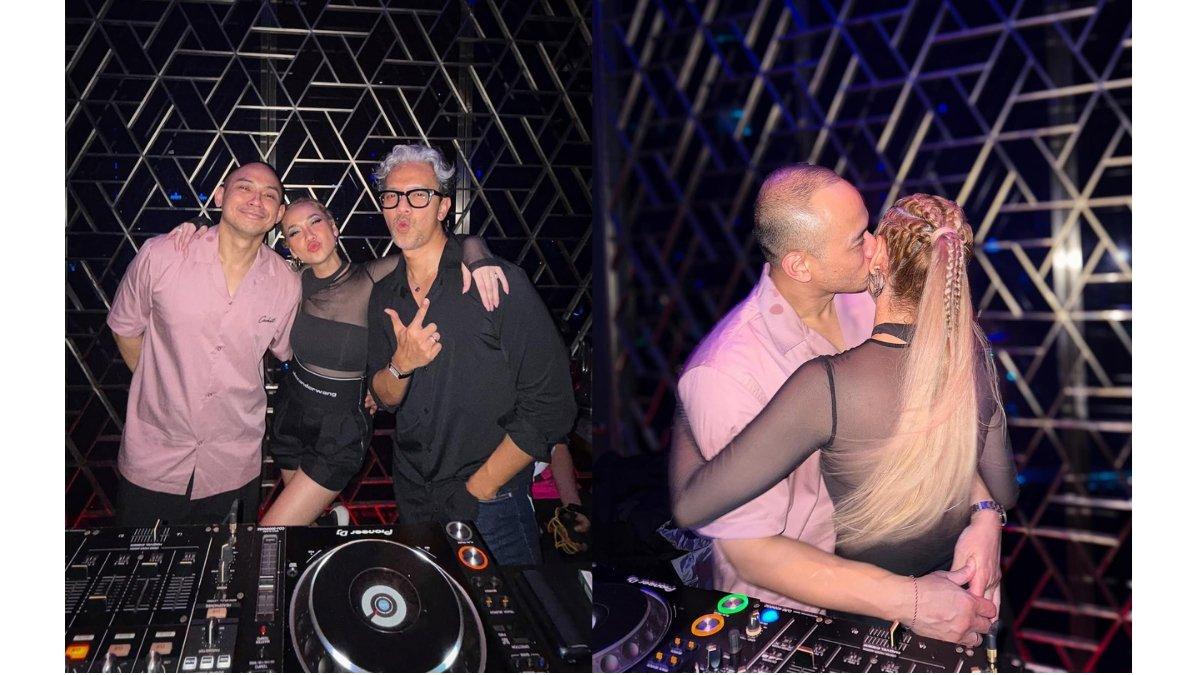 5 momen Tiko Aryawardhana dapat surprise saat nge-dj, Peluk cium istri