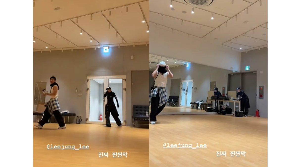 5 momen V BTS dan Lee Jung YGX luwes menari bersama, Bersiap untuk dance