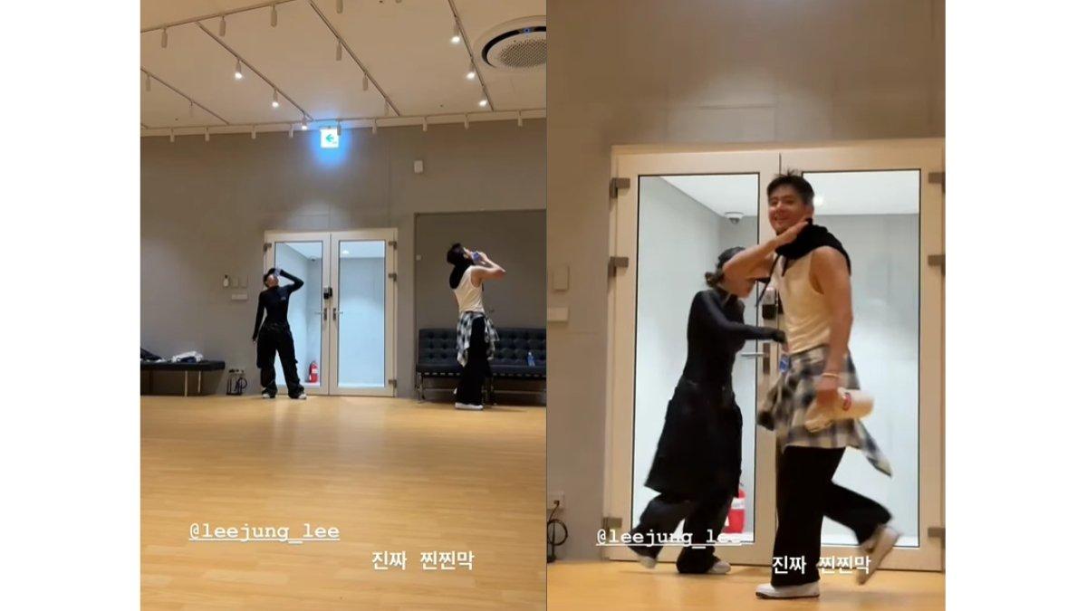 5 momen V BTS dan Lee Jung YGX luwes menari bersama, Rehat sebelum beraksi