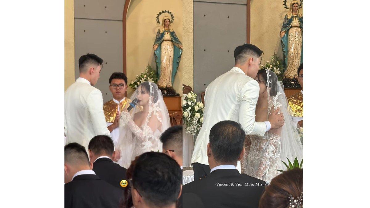 5 momen bahagia Vior dan Vincent akhirnya sah jadi suami istri, Pemberkatan di gereja