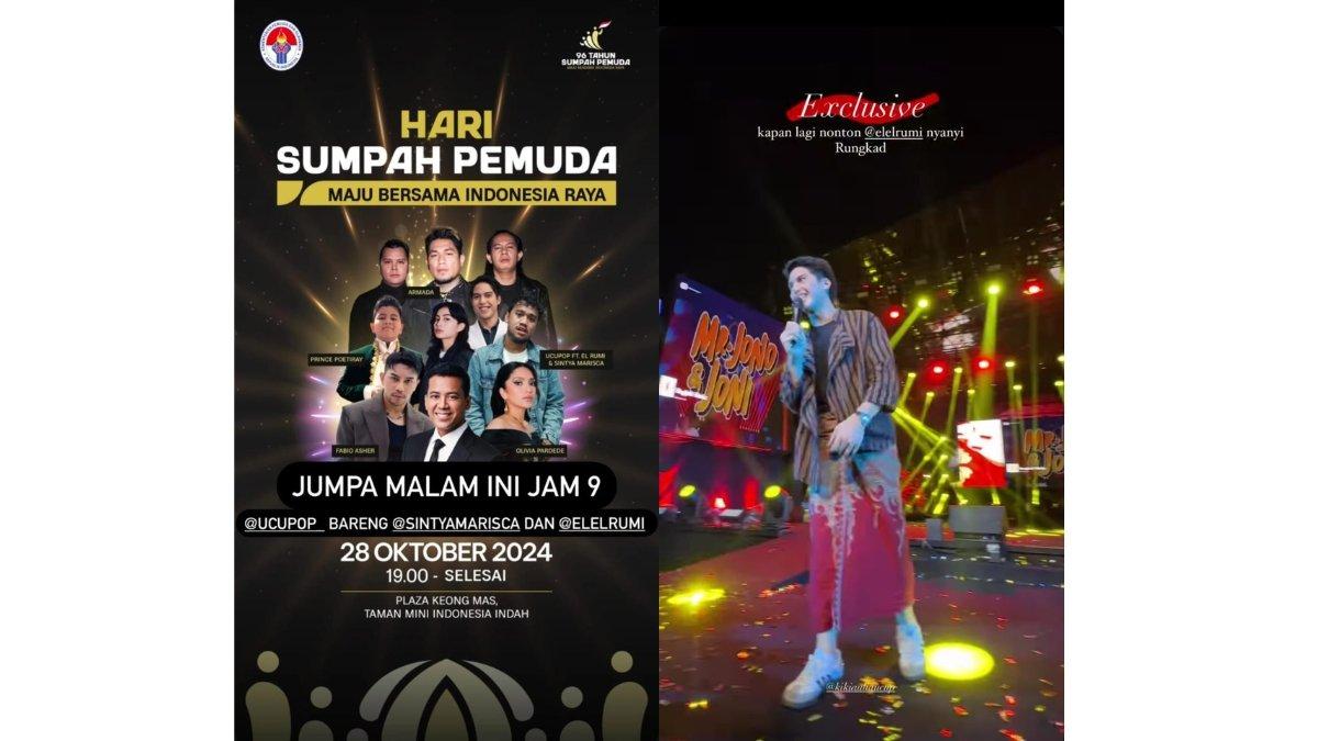 5 potret El Rumi dan Sintya Marisca di Hari Sumpah Pemuda TMII, Meriahkan Hari Sumpah Pemuda 
