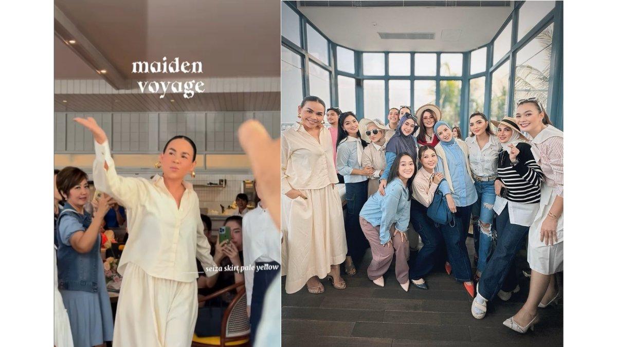 5 potret Sarwendah undang para artis hadiri perilisan brand fashionnya, Undang Melaney Ricardo