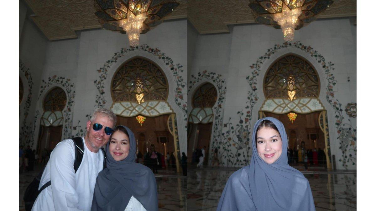 5 unggahan Rebecca Klopper saat di Abu Dhabi dengan sang ayah, Foto bersama sang ayah