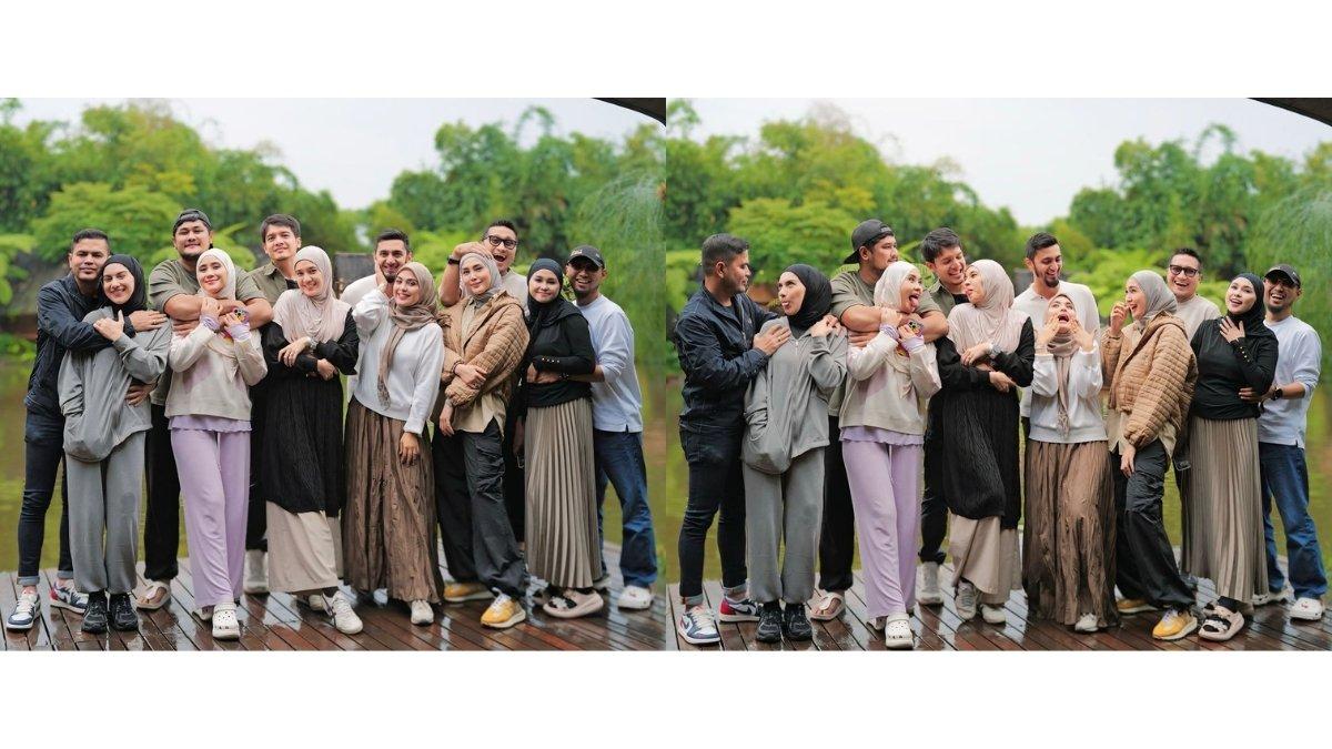 5 unggahan  pasutri mulimah liburan bersama di puncak, Adu gaya dengan pasutri lain