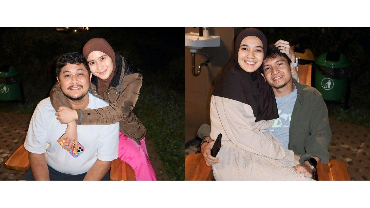5 unggahan  pasutri mulimah liburan bersama di puncak, Tak malu bermesraan