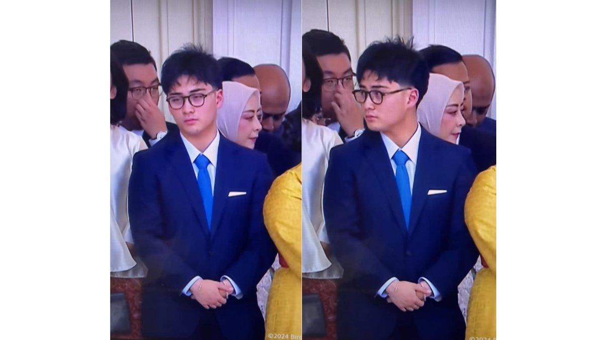 5 visual cucu Prabowo Subianto, Kyran Djiwandono di Istana Negara Wajah nampak mengantuk