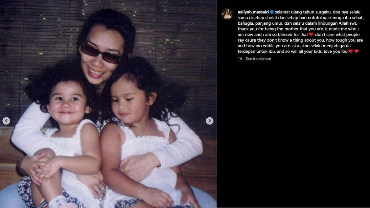 Aaliyah Massaid beri ucapan ulang tahun untuk Reza Artamevia.