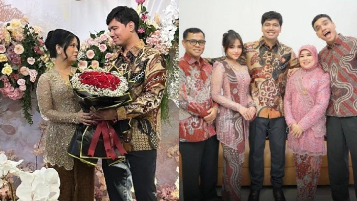 FRANS FAISAL NIKAH - Potret Acara tunangan Frans Faisal dan Indah berlangsung di The Wijaya Sembilan, Jakarta pada Minggu (8/12/2024).