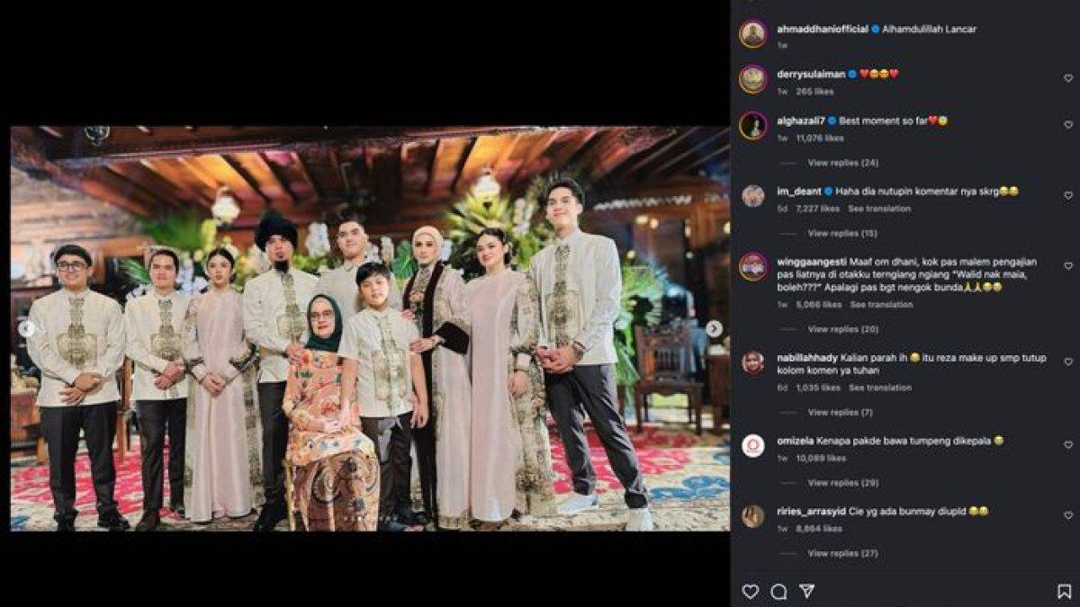 Ahmad Dhani tutup kolom komentar media sosialnya.