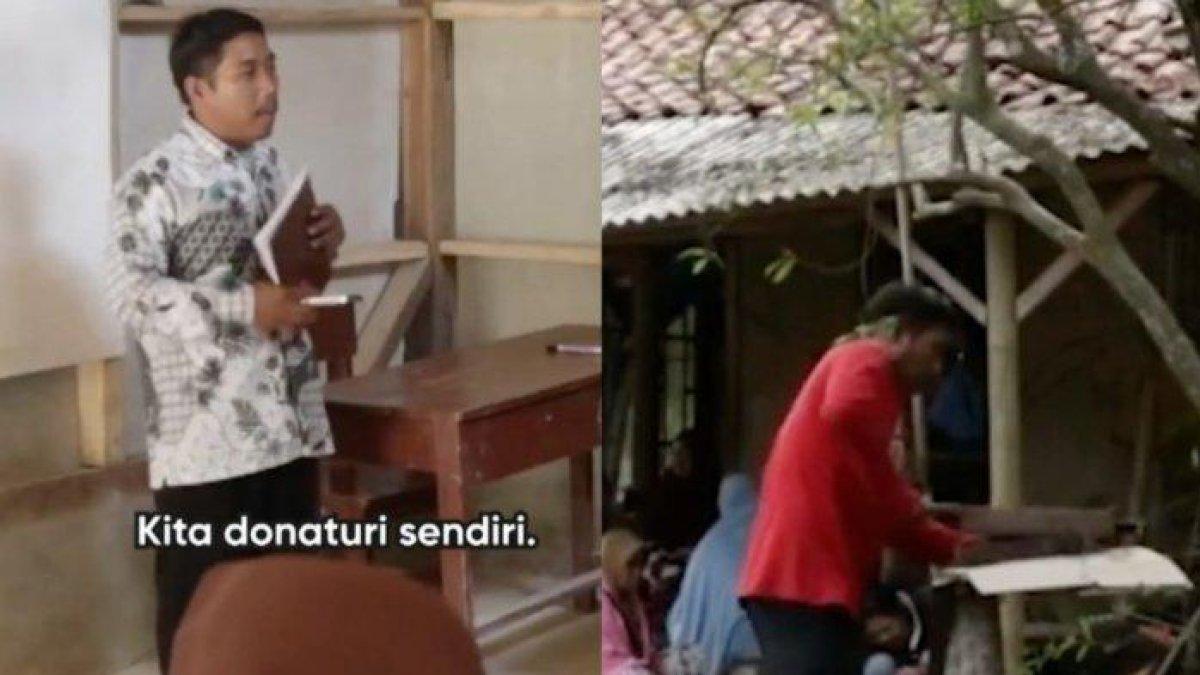 Ahmad Jamaludin berhenti jadi guru honorer dan jualan sapu