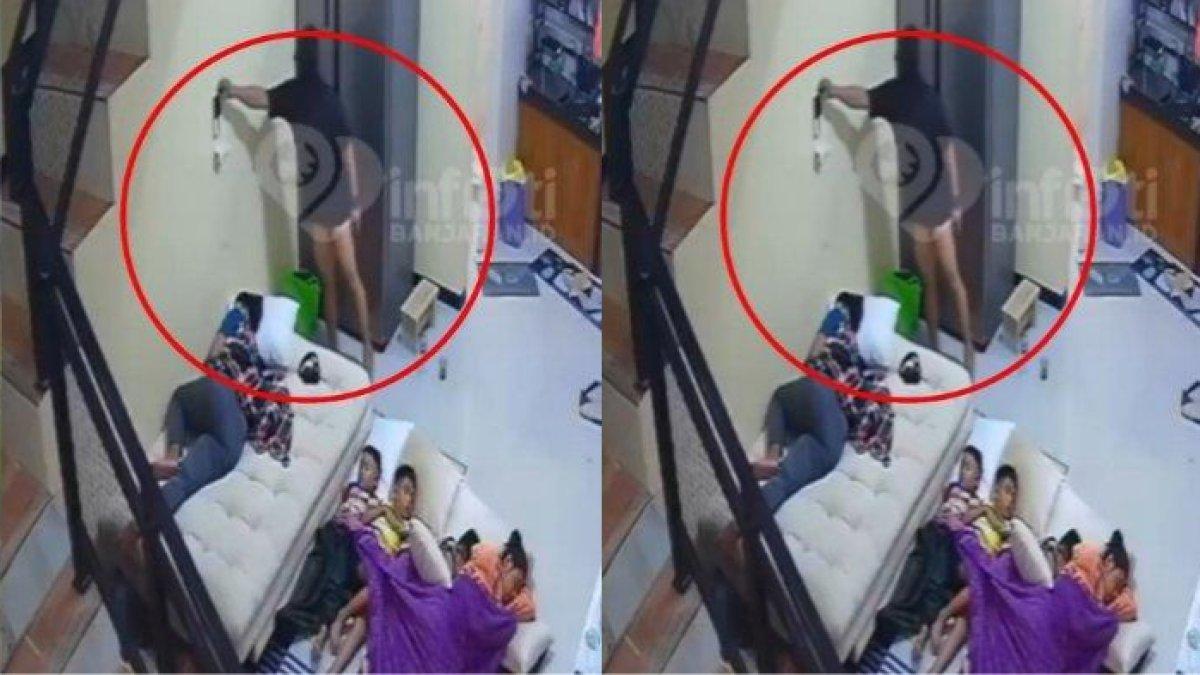 Aksi nyeleneh maling cebok di akuarium korbannya