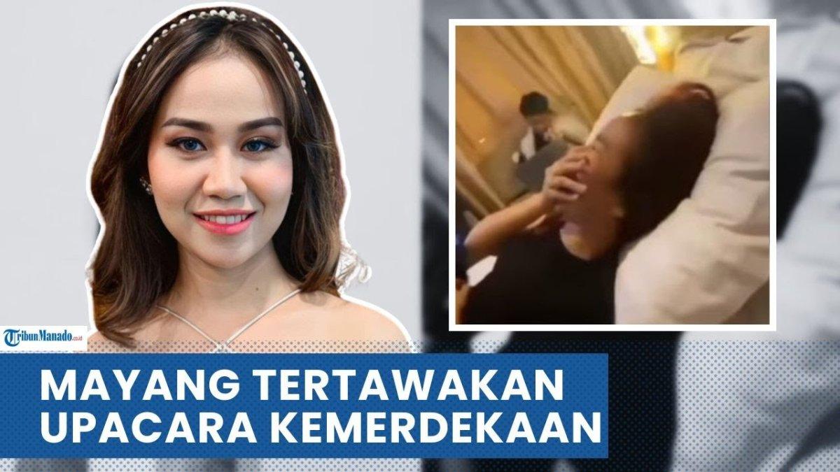 Aksi putri Doddy Sudrajat, Mayang Lucyana Fitri atau Mayang saat momen perayaan HUT ke-78 Kemerdekaan RI.