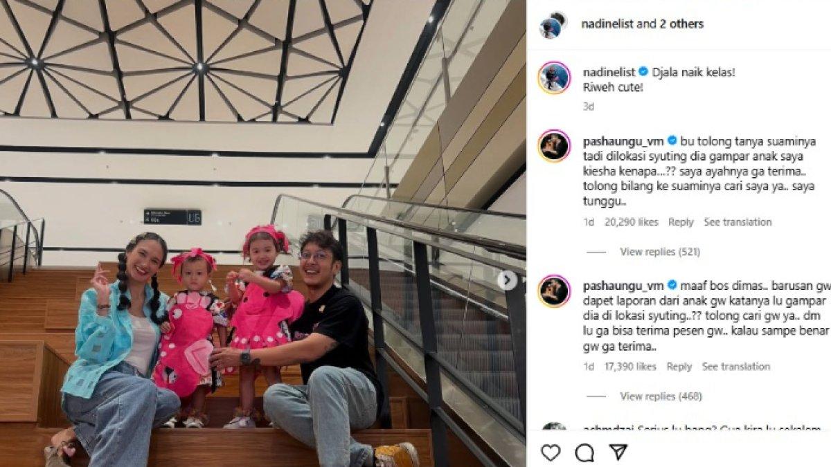 Akun Instagram Nadine Chandrawinata diserbu netizen imbas sang suami, Dimas Anggara tampar Kiesha Alvaro.