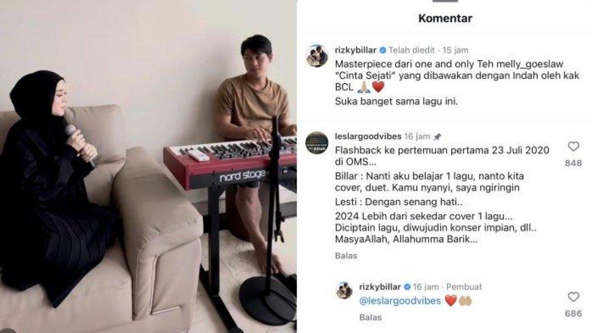 Akun Instagram leslargoodvibes ungkit kembali momen pertemuan pertama kali Rizky Billar dan Lesti Kejora.