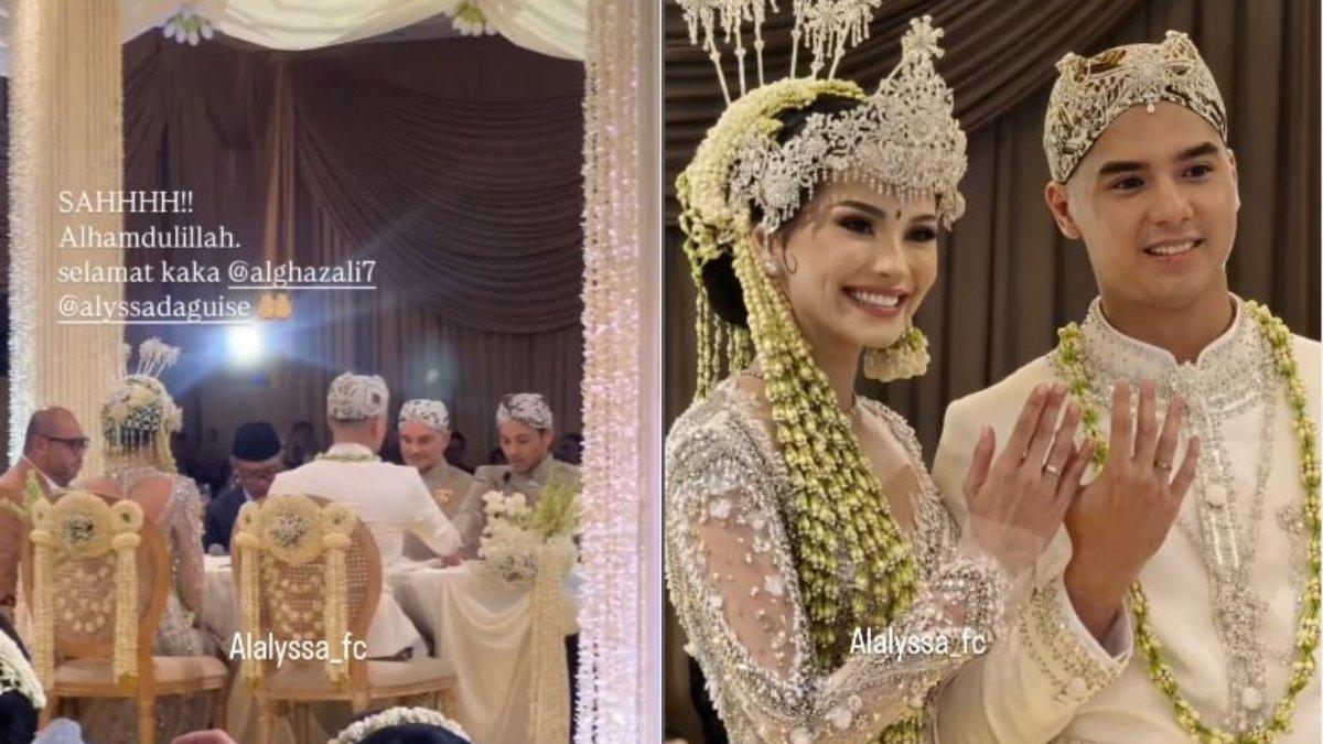 AL GHAZALI DAN ALYSSA SAH MENIKAH - Al Ghazali dan Alyssa Daguise sah jadi suami istri, maskawinnya logam mulia dan uang Euro.