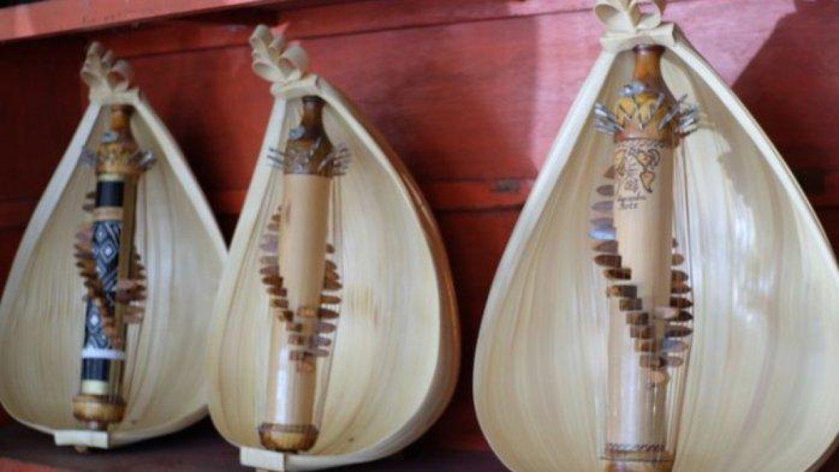 Alat musik Sasando. (Kompas.com/Silvita Agmasari)