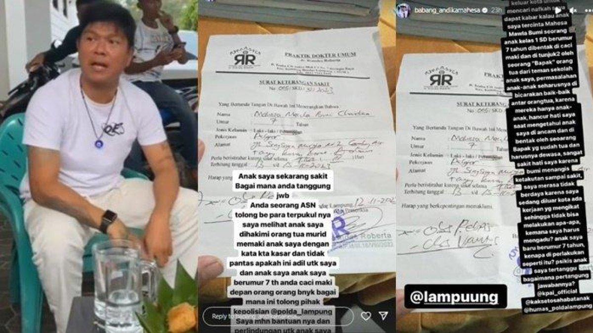 Andika Mahesa mengamuk anaknya mendapat perlakuan kasar oleh orangtua wali murid di sekolah.