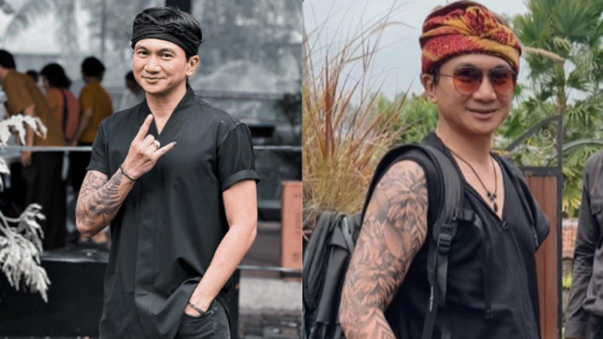 Anji membuat tato di tubuhnya.