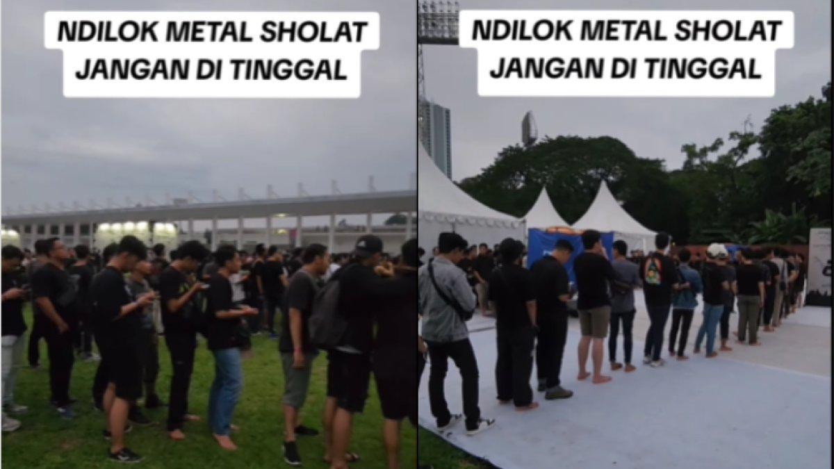 Antrean penonton konser Avenged Sevenfold yang ingin wudhu