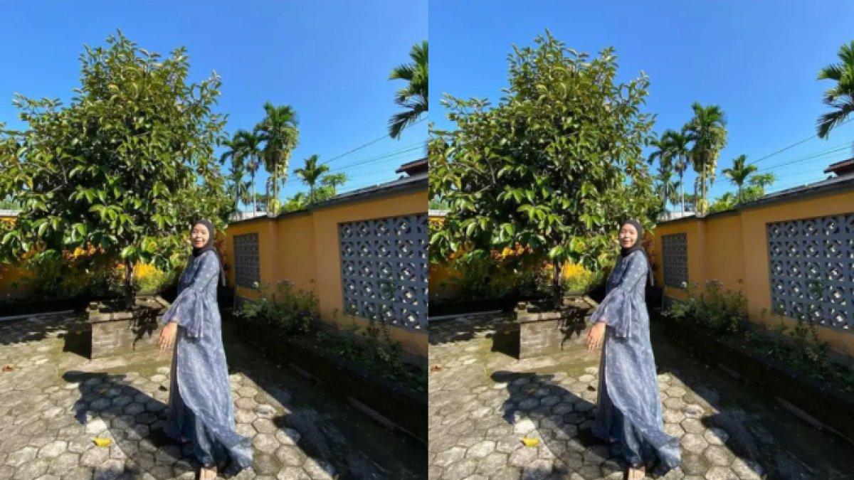 RUMAH ANGGA DI LOMBOK - Area depan rumah Angga Yunanda memiliki halaman yang lapang
