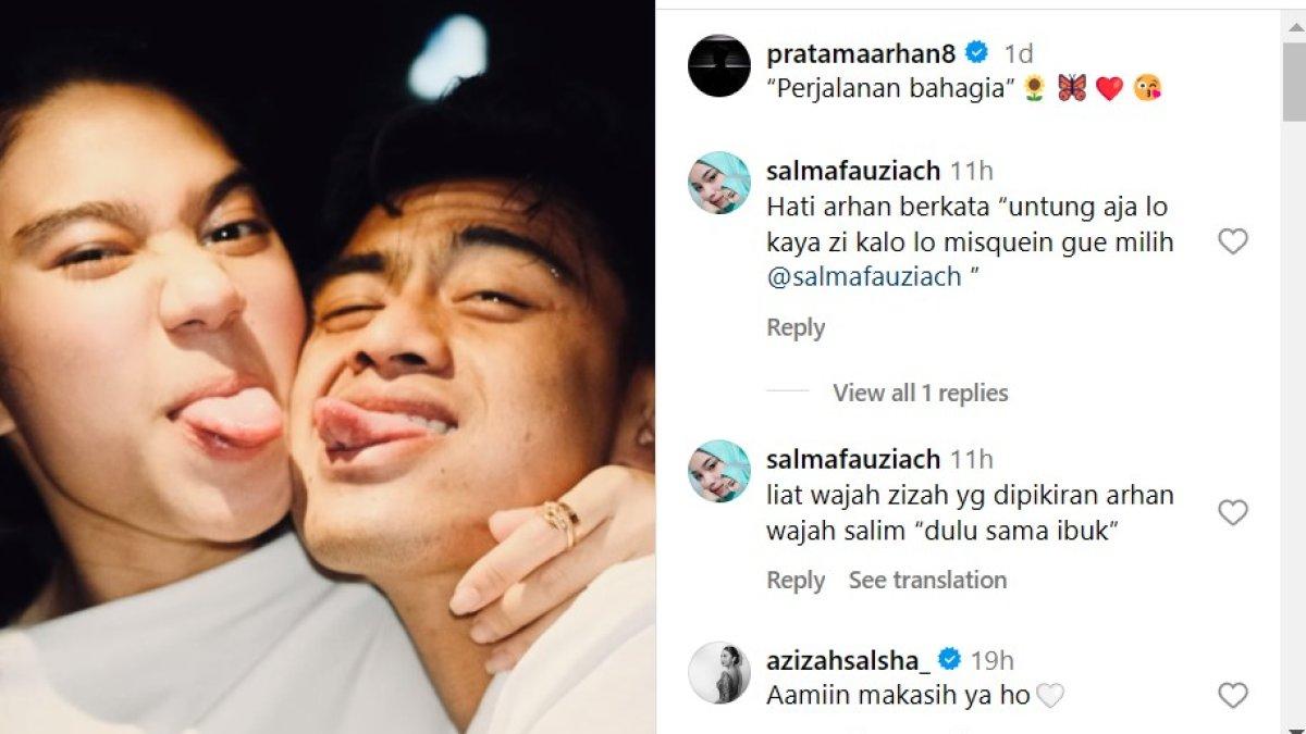 Arhan menampilkan video momen manis saat bersama Azizah Salsha.