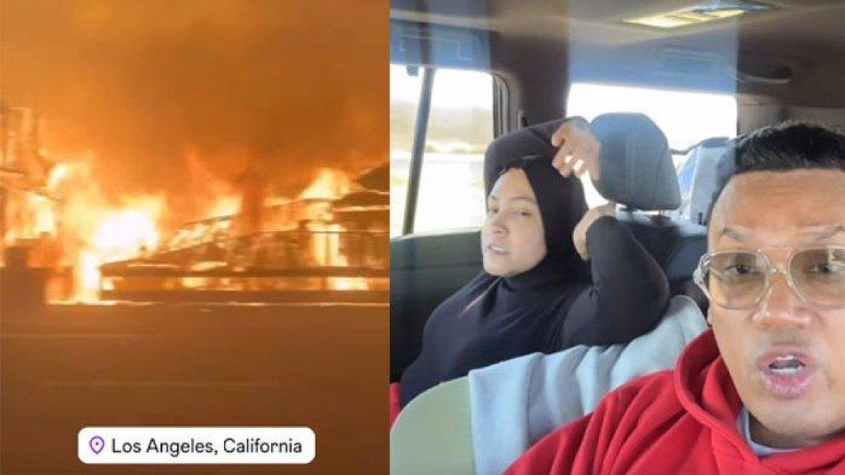 Artis sekaligus anggota DPR RI, Uya Kuya, menyaksikan langsung kebakaran dahsyat di Los Angeles, California, sejak 7 Januari 2025.