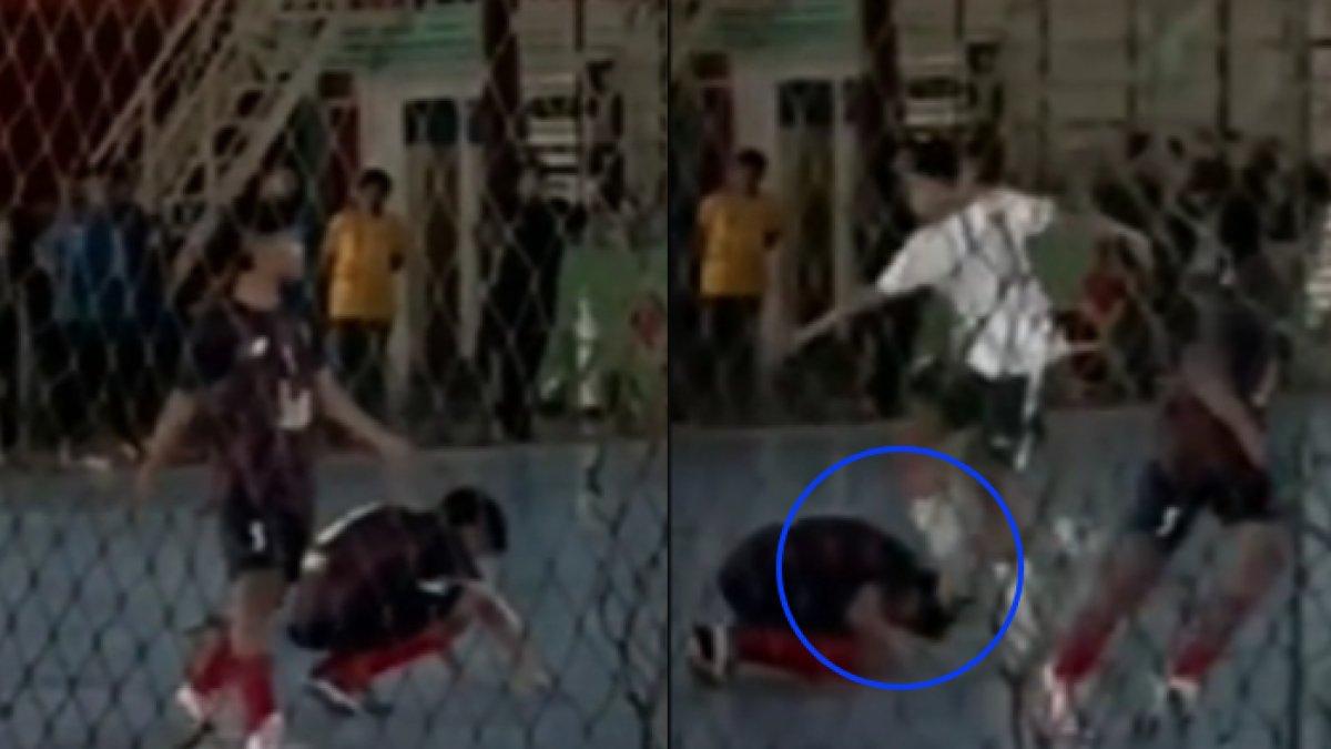 Atlet futsal asal Blitar ditendang lawan saat sujud syukur