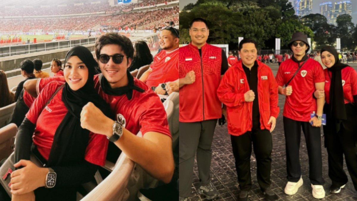 Atta Halilintar hadir di Stadion Utama Gelora Bung Karno untuk menyaksikan Timnas Indonesia vs Australia.
