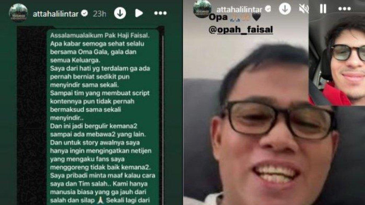 Atta Halilintar meminta maaf soal unggahan postingan ulang yang menyinggung mendiang Vanessa Angel dan Bibi Ardiansyah