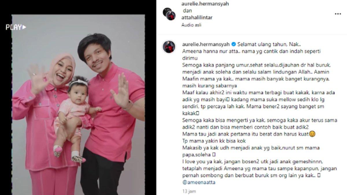 Atta dan Aurel memberikan ucapan menyentuh untuk Ameena