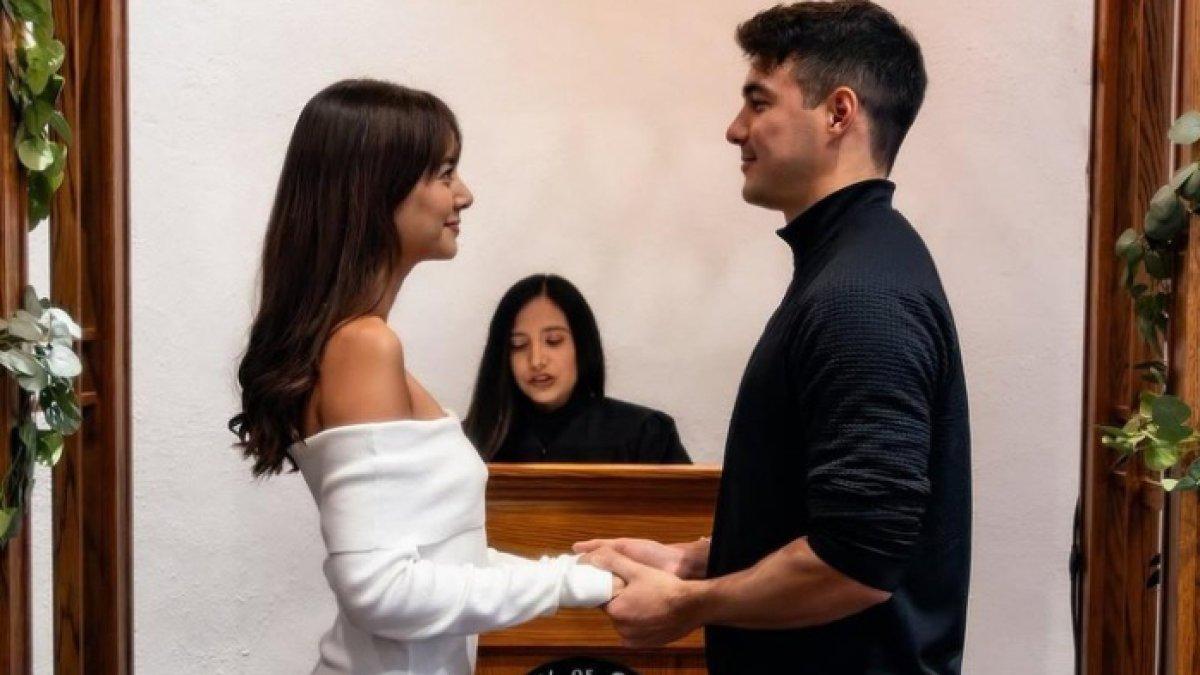 Aurelie Moeremans dan Tyler Bigenho mendadak diminta ucap janji pernikahan di altar.